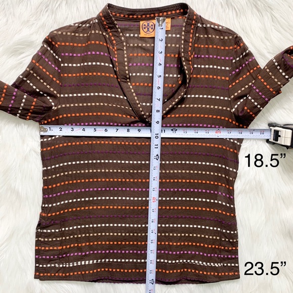 SOLD-Tory Burch Embroidered Pullover V Neck Boho Tunic - Picture 10 of 10